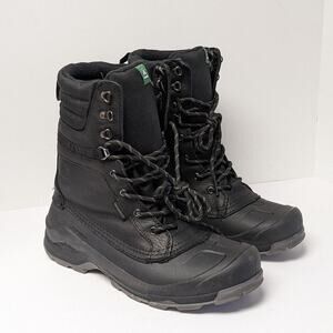 Kamik State Waterproof Winter Boots, Black Leather, Men's 11 M